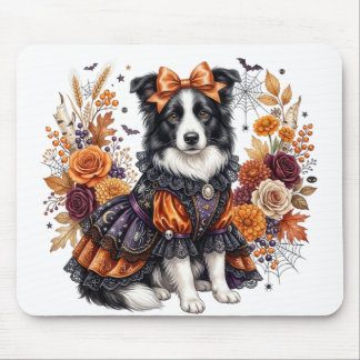 MOUSEPAD CACHORRO BORDER COLLIE COM TEMA DE HALLOWEEN ADORÁ