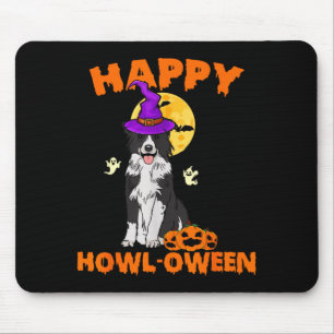Mousepad Cachorro Border Collie Preto E Branco Bruxa Feliz