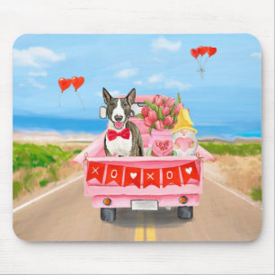 Mousepad Cachorro Bull Terrier Caminhão do Dia dos Namorado