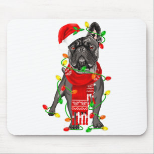 Mousepad Cachorro Bulldog Francês Engraçado Árvore Luzes de