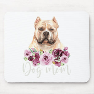 Mousepad Cachorro Bulldog Mãe Floral Bully Mama