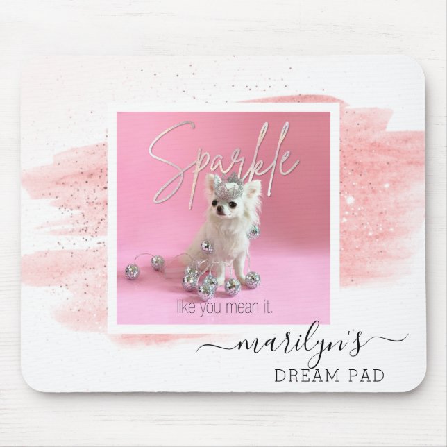 Mousepad Cachorro Cachorro Cachorro | Sparkle The Tiny Chi (Frente)