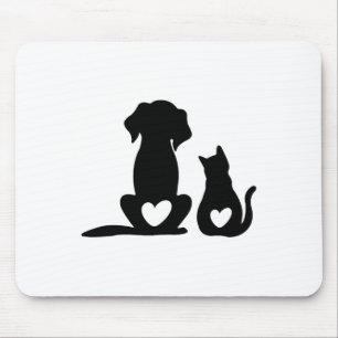 Mousepad Cachorro, Cachorro E Cachorro E Gato