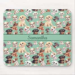 Mousepad Cachorro Cachorro Verde