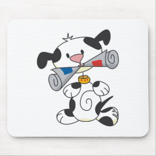Mousepad Cachorro com T-shirts de jornal e presentes