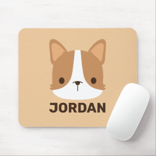 Mousepad Cachorro Corgi Corgento com Nome Personalizado
