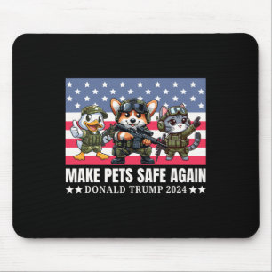 Mousepad Cachorro Corgi Engraçado Trump 2024 