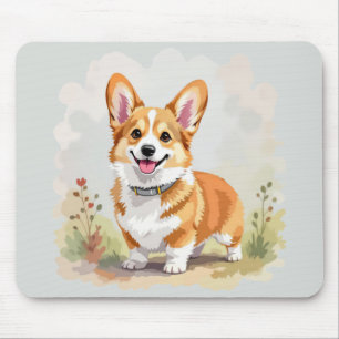 Mousepad Cachorro Corgi Galês Pembroke Vermelho Fofo