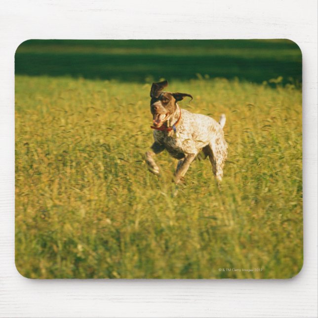 Mousepad Cachorro correndo pela grama (Frente)