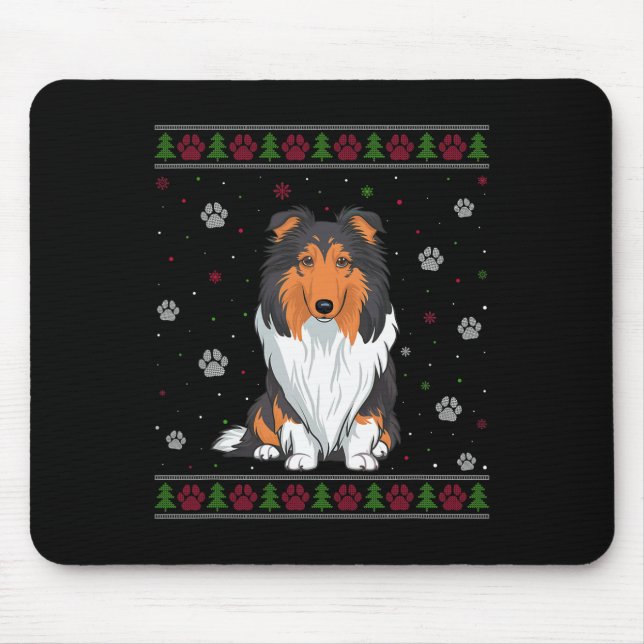 Mousepad Cachorro de Carne de Natal Bruto Xmas Pet Animal (Frente)
