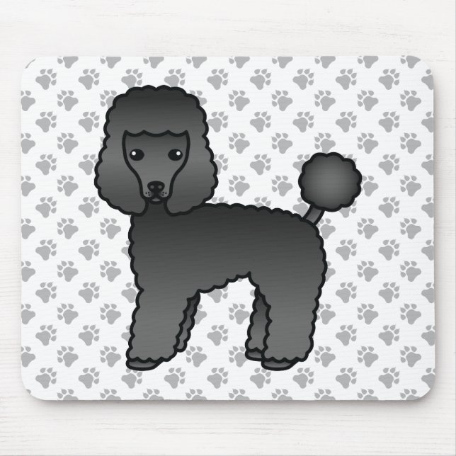 Mousepad Cachorro de Cartoon Negro (Frente)