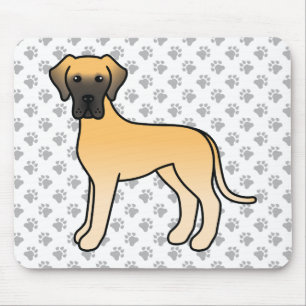 Mousepad Cachorro de Cartoons Bonitos Com Um Grande Dane