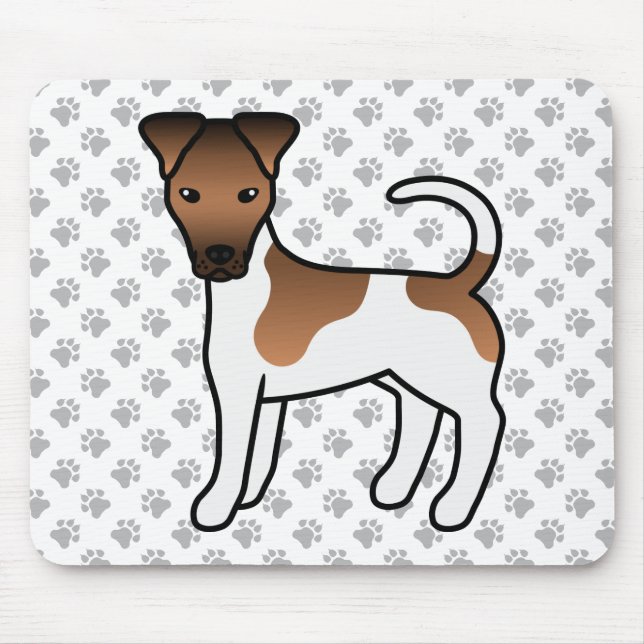 Mousepad Cachorro De Cartoons De Coroa Branca E Suave (Frente)