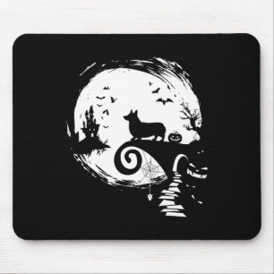 Mousepad Cachorro De Corgi E Moon Halloween Costume Dog Div