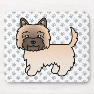 Mousepad Cachorro de desenho animado de peão de peão no Cai