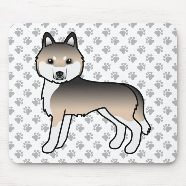 Mousepad Cachorro De Desenho Animado Fofo Husky Siberiano S (Frente)