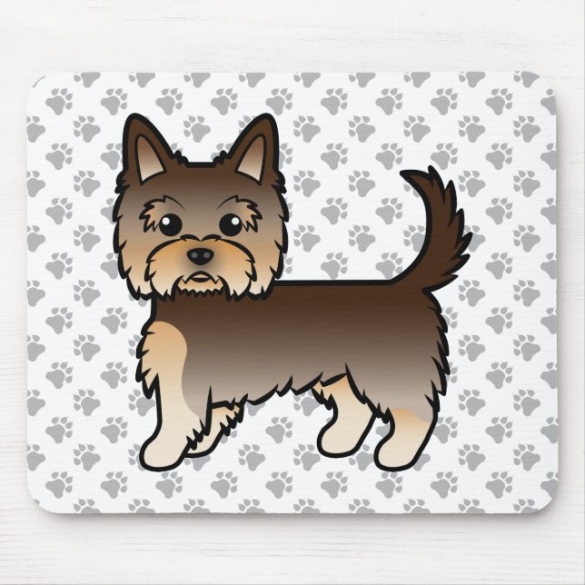 Mousepad Cachorro de desenho animado Yorkshire Terrier de c (Frente)