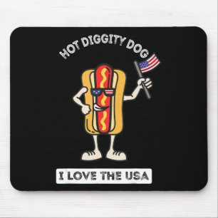 Mousepad Cachorro de Dígidade Quente 4 de julho Policial do