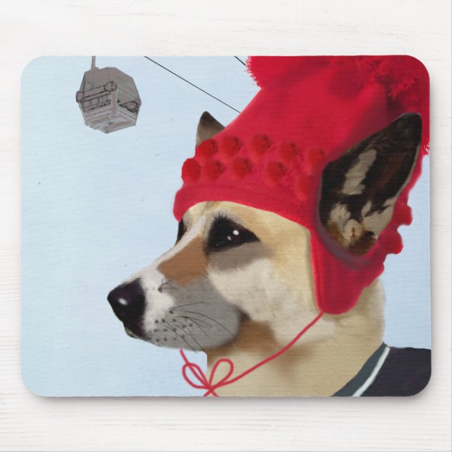 Mousepad Cachorro de esqui (Frente)