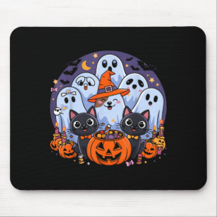 Mousepad Cachorro de Halloween Fantasma Divertido Cachorro