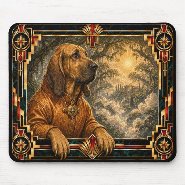 Mousepad Cachorro de Sangue, Cão Art Deco (Frente)