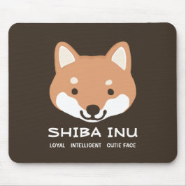 Mousepad Cachorro de Shiba Inu | Rosto Inteligente Real