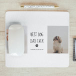Mousepad Cachorro do Melhor Pai do Collage Moderno Nunca<br><div class="desc">"Apresentando o 'Melhor Cachorro Pai Nunca'! Esta fotografia de colagem moderna captura o vínculo encantador entre um pai amoroso e seu companheiro peludo. De longas caminhadas no parque a noites confortáveis no sofá, esta dupla dinâmica é inseparável. Através de grossos e finos, eles têm as costas uns dos outros e...</div>