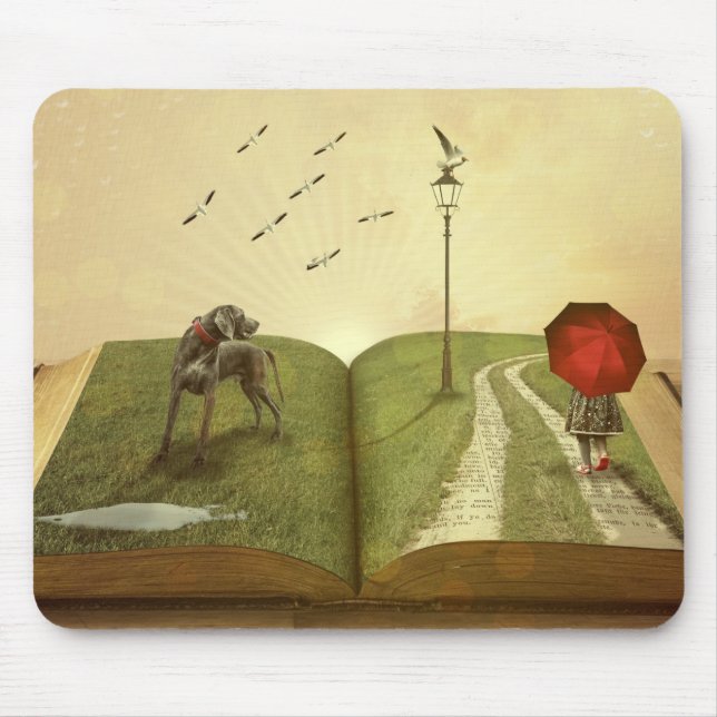 Mousepad Cachorro e Livro (Frente)