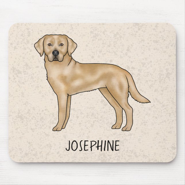 Mousepad Cachorro E Nome Personalizado Do Laboratório De Re (Frente)