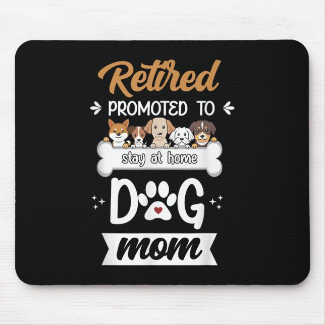 Mousepad Cachorro Engraçado Mãe Dando Design de Pet Lover B (Frente)