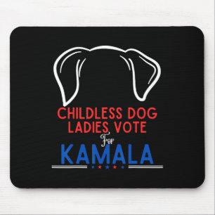 Mousepad Cachorro Engraçado Meninas Votam Em Kamala