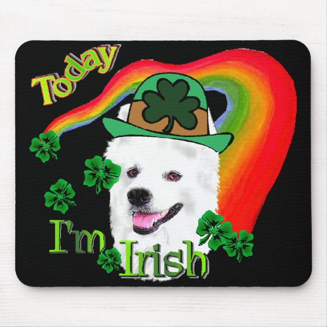 Mousepad Cachorro Eskimo Americano St Patricks (Frente)