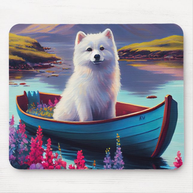 Mousepad Cachorro Esquimó Americano em Paddle: Uma Aventura (Frente)