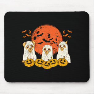Mousepad Cachorro Fantasma Cachorro Fofo Vestido De Fantasm