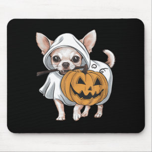 Mousepad Cachorro Fantasma de Chihuahua no Halloween