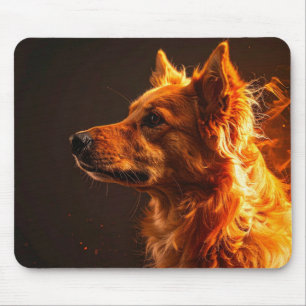Mousepad Cachorro flamejante