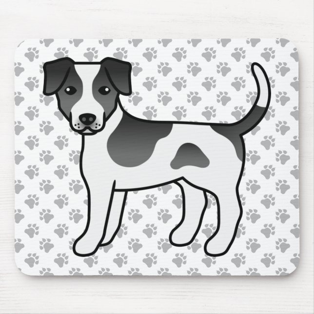Mousepad Cachorro Fofo Danish-Swedish Farmdog Preto E Branc (Frente)