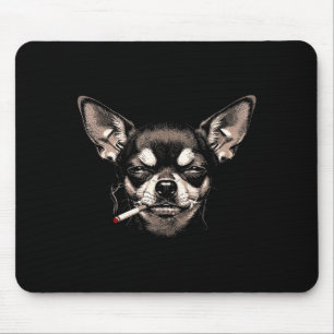 Mousepad Cachorro Fumando Cigarro Chihuquita Engraçado Meme