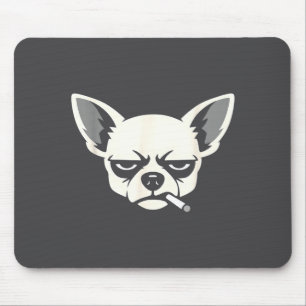 Mousepad Cachorro fumando cigarro meme engraçado de Chihuah