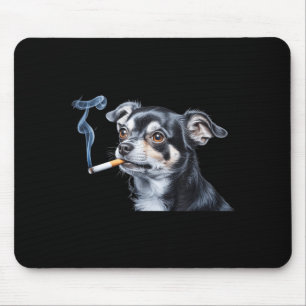 Mousepad Cachorro fumando cigarro meme engraçado de chihuah