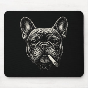 Mousepad Cachorro fumando cigarro meme engraçado do bulldog