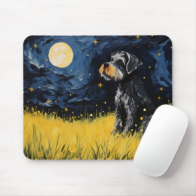 Mousepad Cachorro Gelado, Noite Estrelada (Com mouse)
