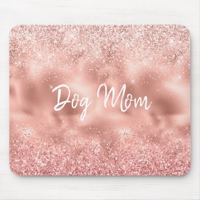 Mousepad Cachorro Glitzy Glitzy Minúsculo Rosa Mama (Frente)