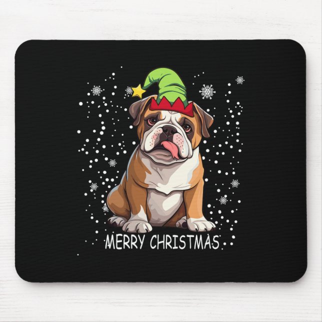 Mousepad Cachorro-Grande Inglês Árvore de Natal Doce Xmas D (Frente)