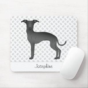 Mousepad Cachorro Grego Negro Italiano Cugado Com Nome Pers