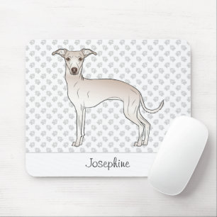 Mousepad Cachorro Italiano Greyhound Fofo Com Nome Personal