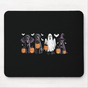 Mousepad Cachorro Labrador Preto Fofo de Halloween Abóbora