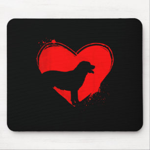Mousepad Cachorro Labrador Retriever Coração Forma Dia dos