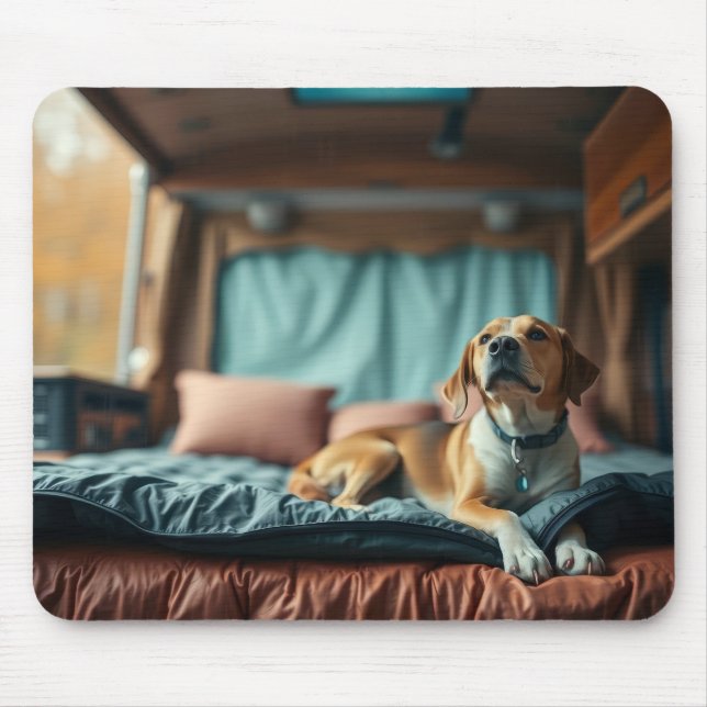 Mousepad Cachorro na Cama (Frente)