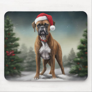 Mousepad Cachorro na neve no Natal
